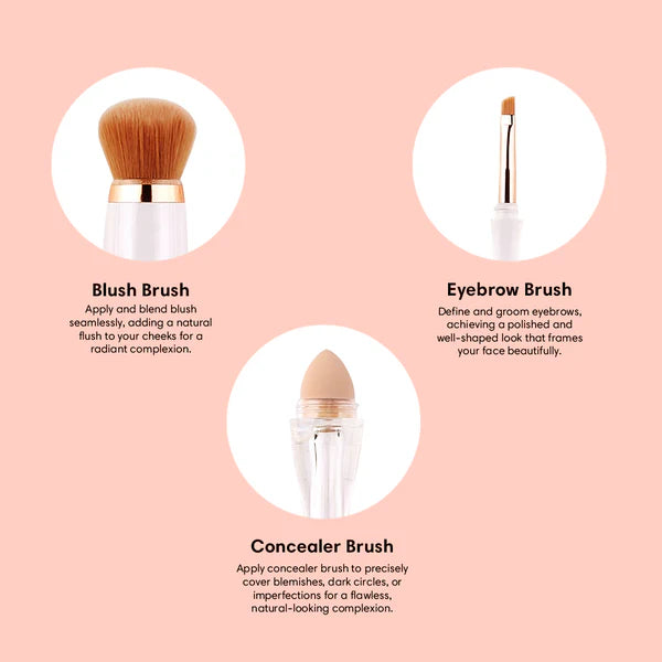 Three In one Makeup Brush - FaceValue