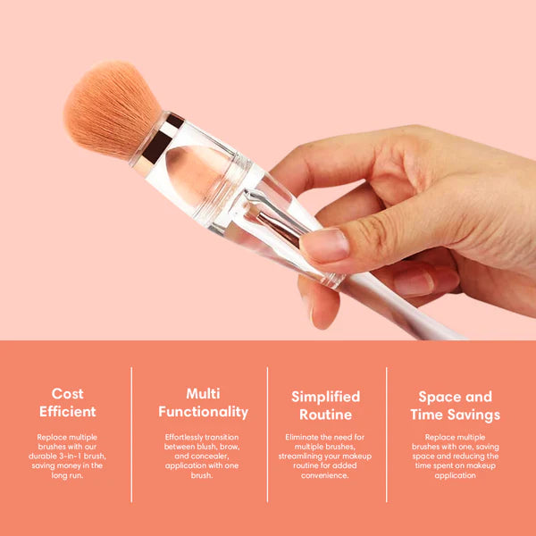 Three In one Makeup Brush - FaceValue