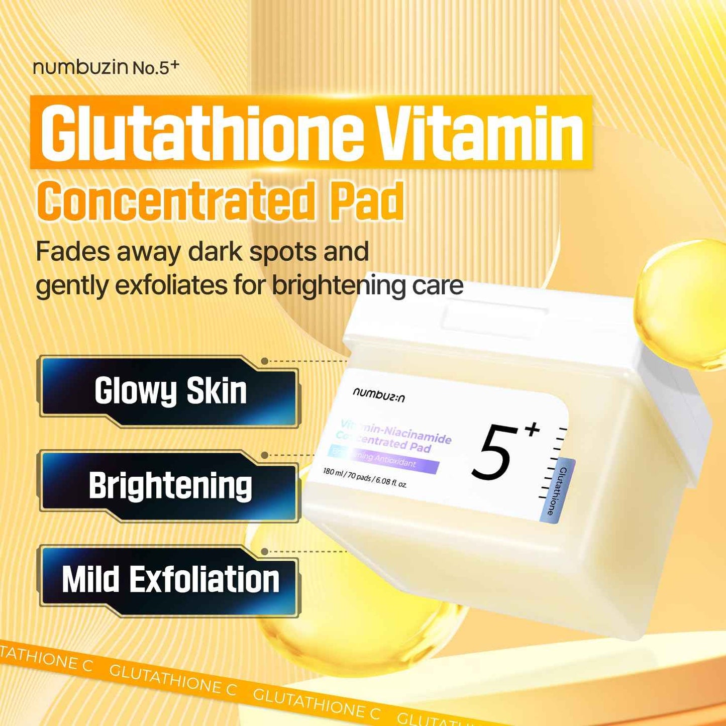 Numbuzin - No.5 Vitamin-Niacinamide Concentrated pads