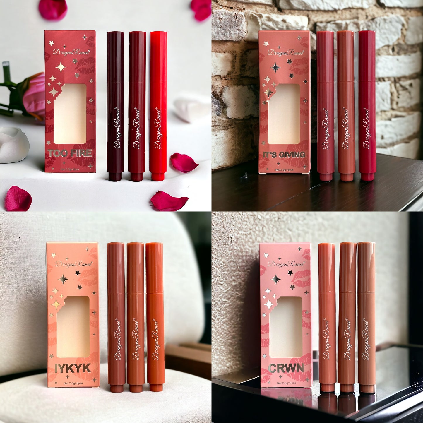 Dragon Ranee pck of 3 Lipstick - FaceValue