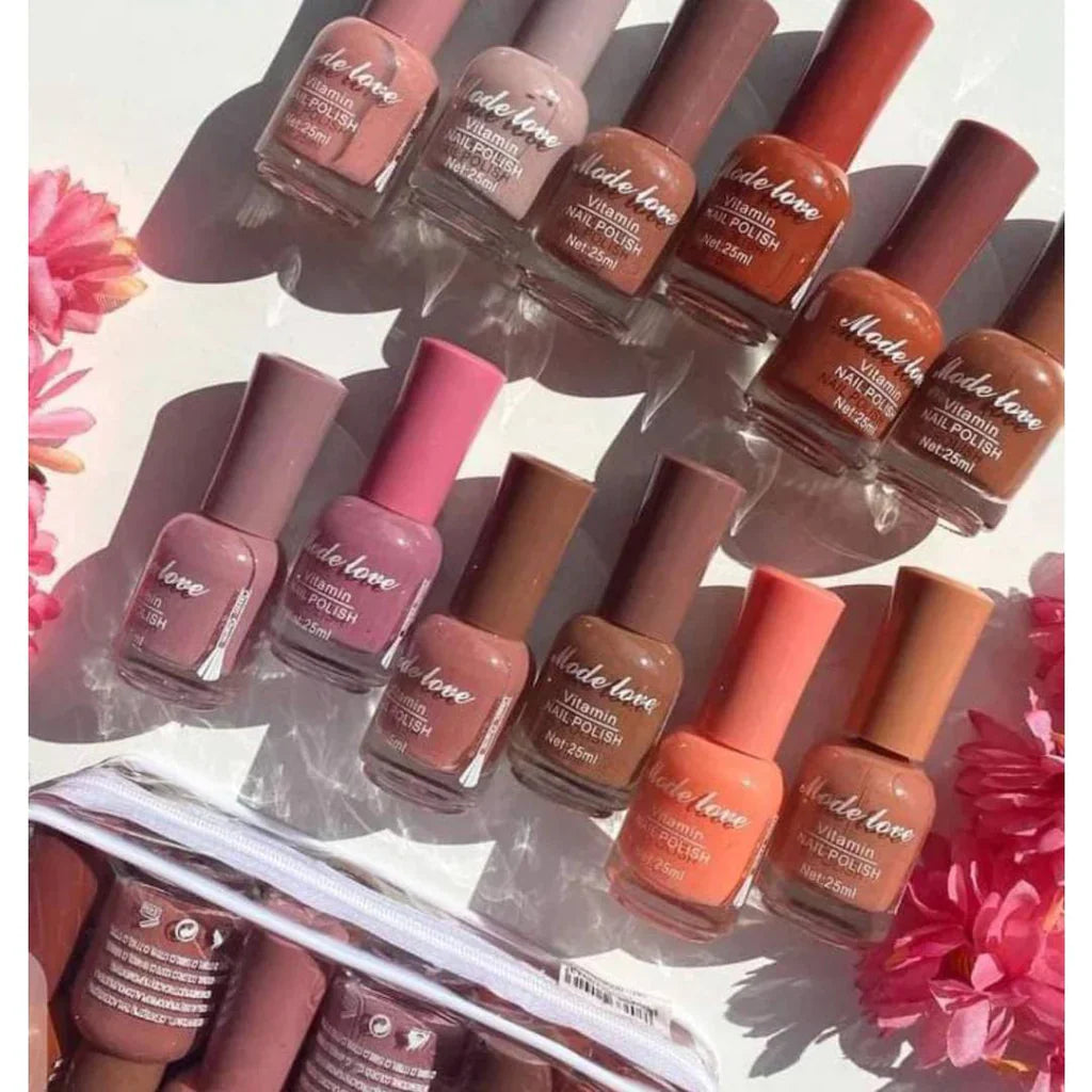 Imported 100% Original Matte Nail paints (Set of 12) - FaceValue