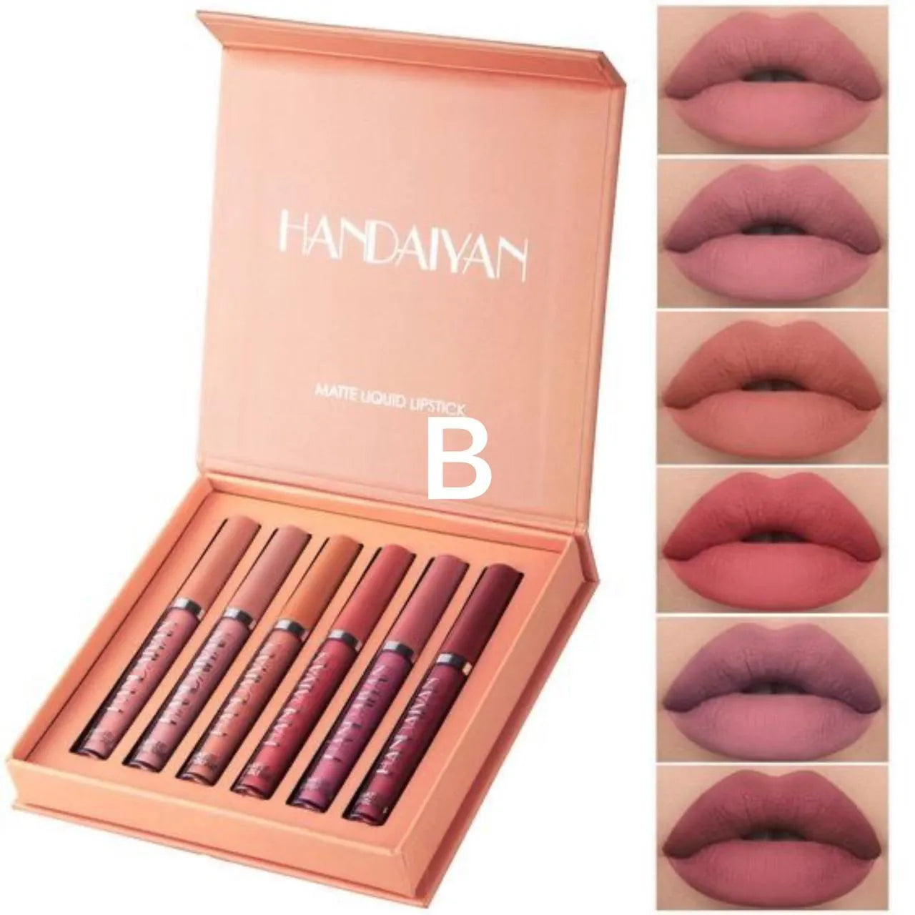 Handaiyan Matte Liquid Lipstick Set – 6 Long-Lasting Shades - FaceValue