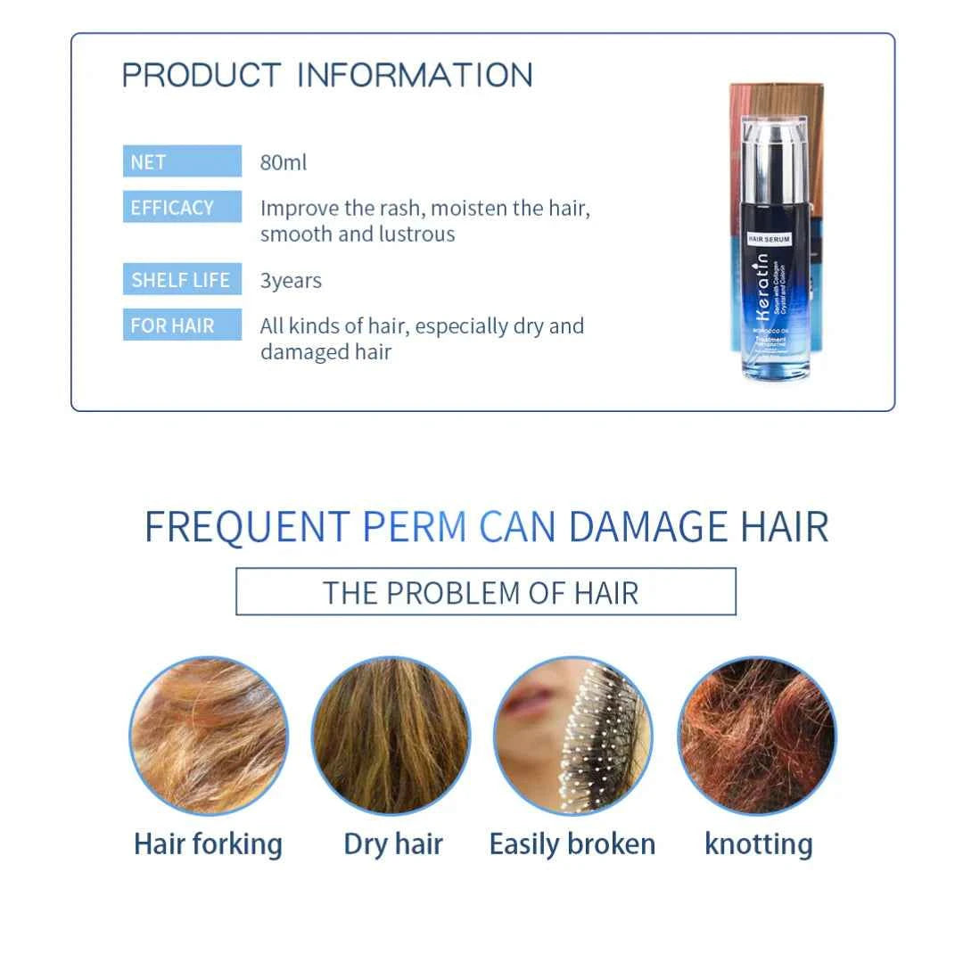 KERATIN MOISTURIZING & SMOOTH HAIR SERUM MOROCCO OIL 80ML