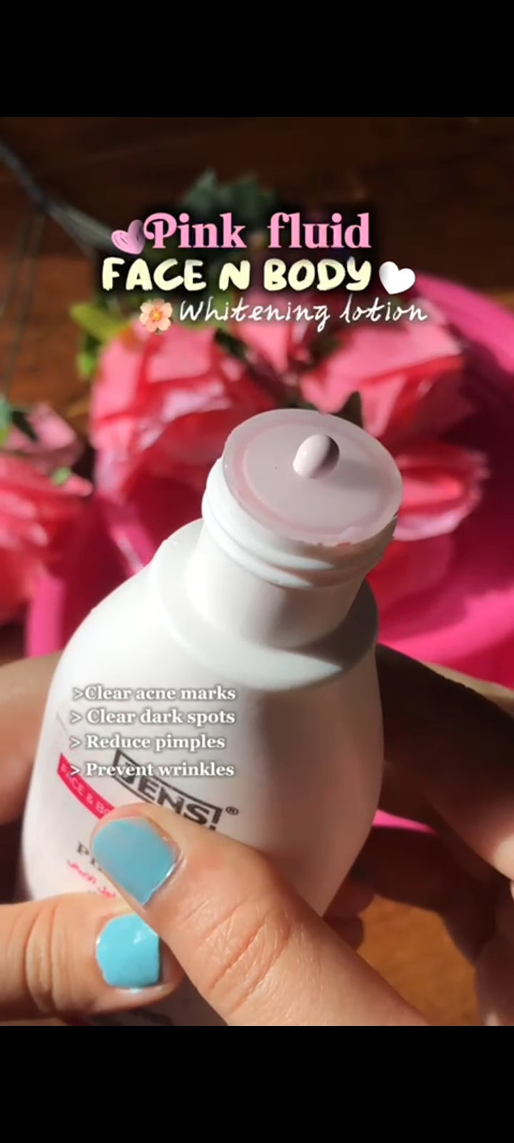 Jens Choy pink fluid
face & body whitening lotion - FaceValue