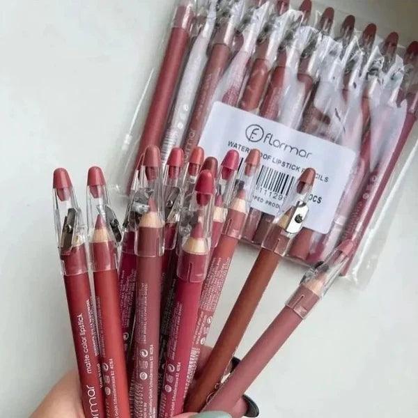 FLORMAR LIP PENCIL PACK OF 12 - FaceValue
