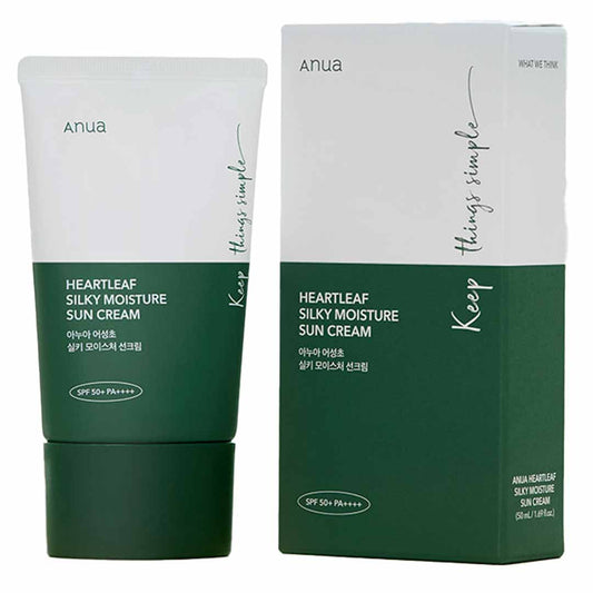Anua - Heartleaf Silky Moisture Sun Cream SPF 50+ PA++++ 50ml - FaceValue