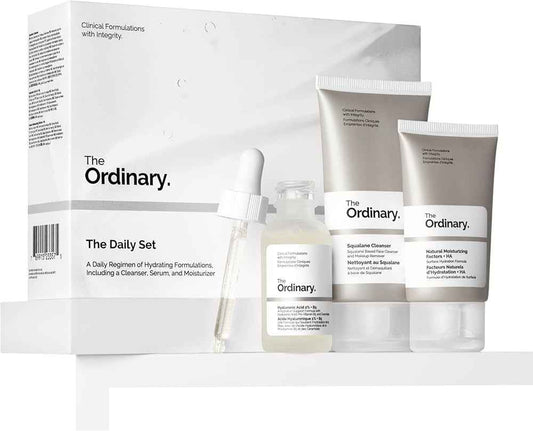 The Ordinary The Daily Set , Cleanser, Hyaluronic Acid 2% + B5, and Natural Moisturizing Factors + HA