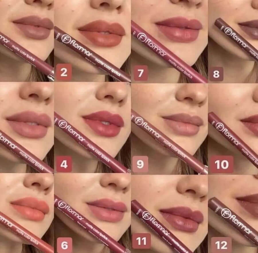 FLORMAR LIP PENCIL PACK OF 12 - FaceValue