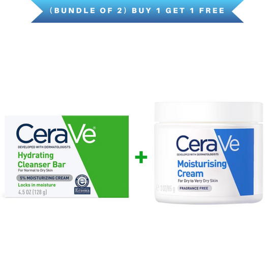(Bundle of 2) Moisturizing Cream with Hydrating Cleanser Bar - FaceValue