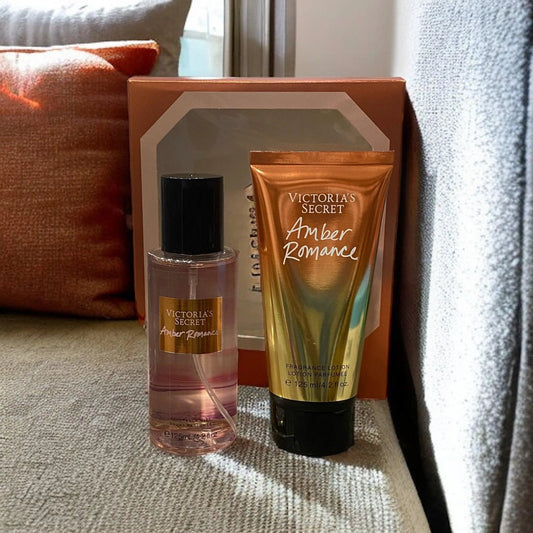 VICTORIA SECRET Amber Romance Body Lotion & Mist Set - FaceValue