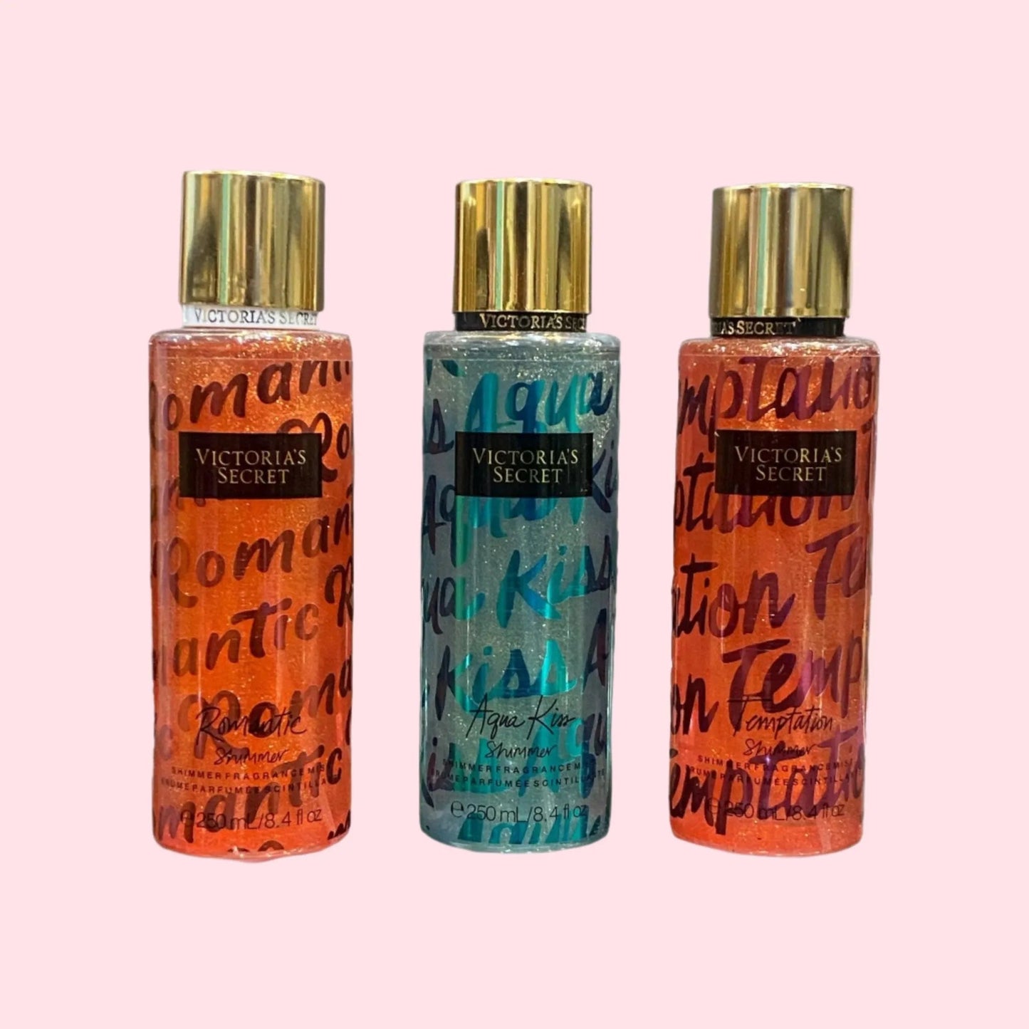 VICTORIA SECRET Romantic Shimmer, Aqua Kiss Shimmer, Temptation Shimmer - FaceValue