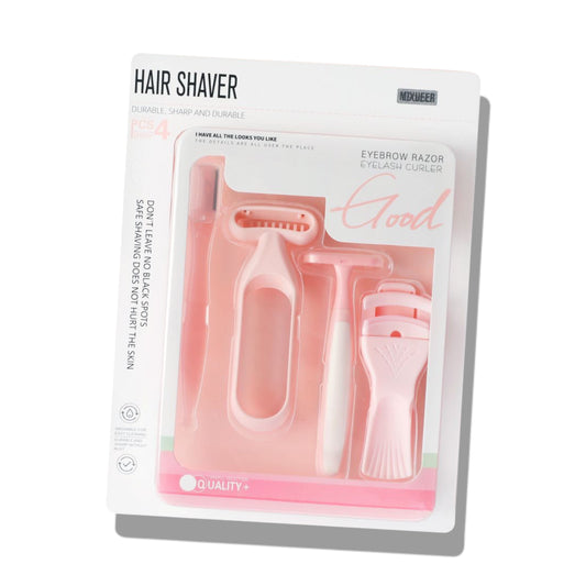 MIXUEER Hair Shaver Eyebrow Razor & Eyelash Curler Pack of 4 - FaceValue