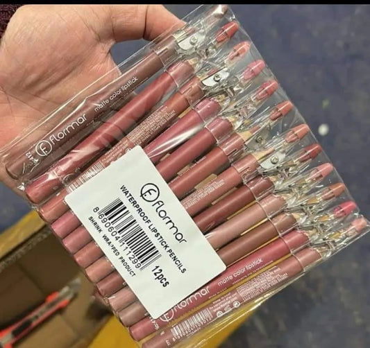 FLORMAR LIP PENCIL PACK OF 12 - FaceValue